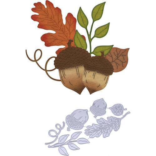 Pinecones Leaves Set Metal Cutting Dies Stencils for DIY Scrapbooking Photo Album Embossing Paper Cards Making Decorative Crafts