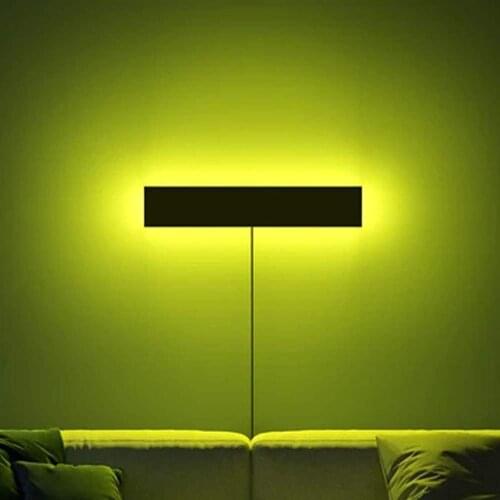 Nordic RGB Wall Lamp for Living Room Decoration Colorful Wall Lights Bedroom Dining Room Indoor Lighting Remote Control Sconce