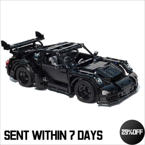 New High Tech Electric Series Super Sports Car Building Blocks Bricks Diy Assembly Gifts for Boys Racing Model Toys