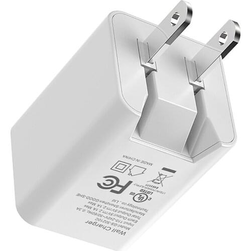 New 2.1A Dual USB Charger, Folding Foot Dual Port Charger, Portable Power Adapter Wall Charger with Foldable Plug(US Plug)