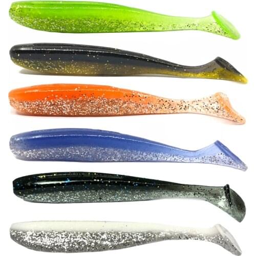 6pcs / lot 8.5cm / 4g Wobbler Fishing Lures Easy Cleaner Swimbait Silicone Soft Baits Double Color Carp Artificial Soft Bait
