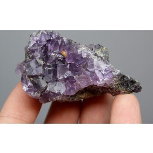 60g Natural purple fluorite Cluster mineral specimens Stones and crystals Healing crystal
