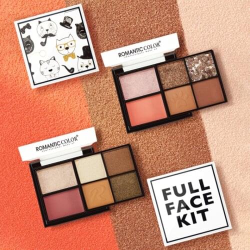 Romantic Color Eyeshadow Blush High Gloss Multipurpose Push-Pull Makeup Box Beginner Earth Long Lasting Waterproof Makeup TSLM1