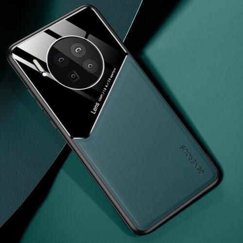 Luxury Fashion Magnetic Shockproof Silicone Soft Built-in Magnet Glass PU Leather Case For Huawei Mate 40 30 20 Pro Back Cover