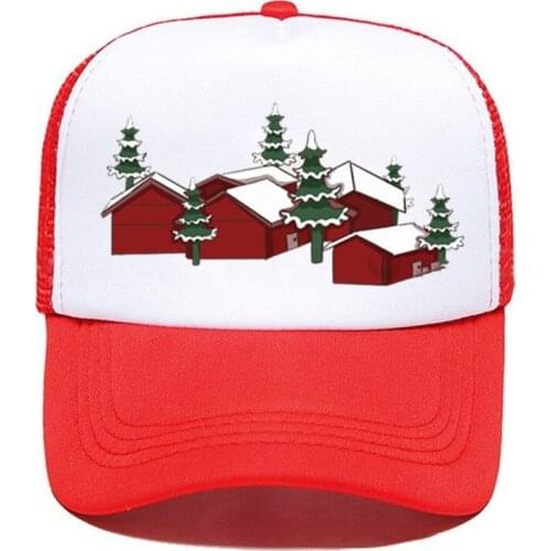 Christmas Adjustable 1PCS Mesh Cap Custom Logo Hat BlacK Red Green Snapback Wholesale White Men Women Simple Casual Wholesale