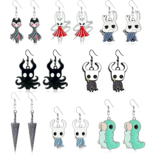Fashion Game Jewelry Hollow Knight Earring Gifts Metal Octopus Pendant Earring For Player Fans Theme Jewerly Pendientes