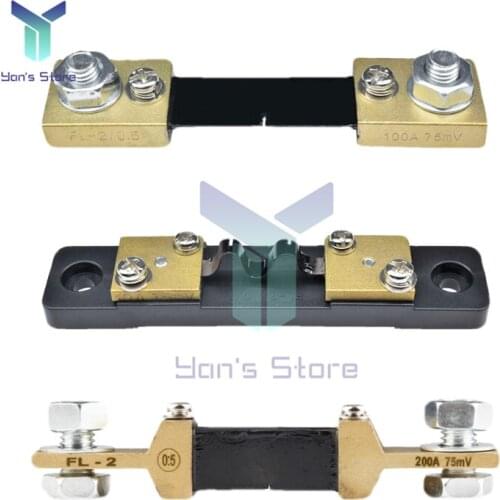 Shunt 10A 20A 30A 50A 100A 200A 300A 75mV Newest Welding Machine Brass Resistor DC Shunts For Current Analogue Panel Meter