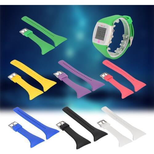 SHZONS Silicone Band Smart Watch Strap For POLAR FT4 FT7 FT Series Universal Strap Replacement band Smart Accessories Blue Black