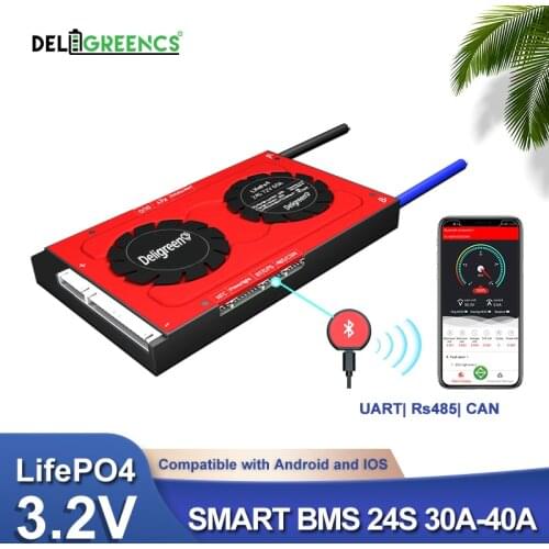 Smart BMS 24S 30A 40A 60A 72V BMS for 3.2v lithium battery pack 18650 LiFePO4 Battery Pack