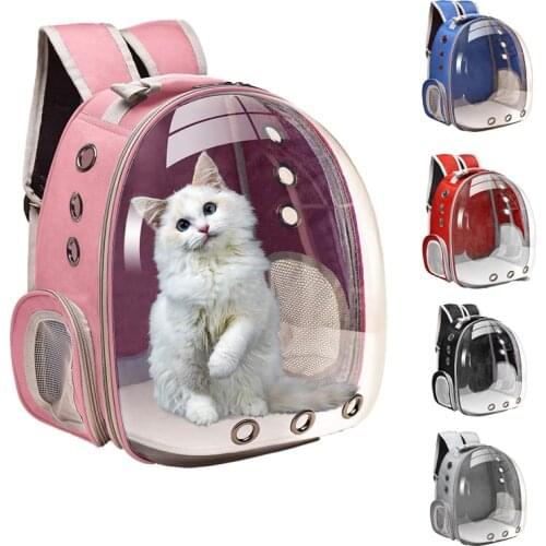Cat Carrier Bags Breathable Pet Carriers Small Dog Cat Backpack Travel Space Capsule Cage Pet Transport Bag Carrying For Cats