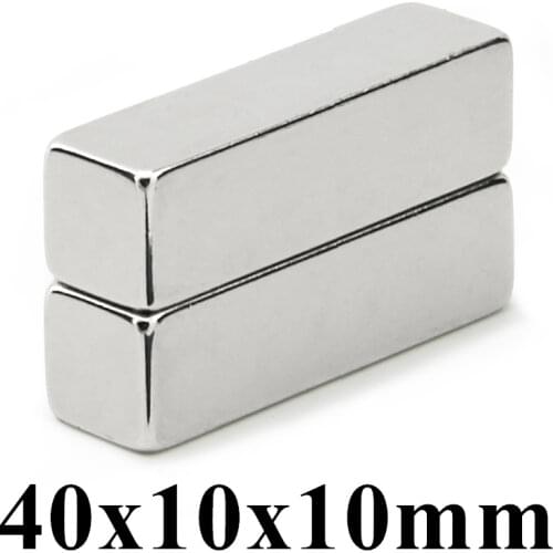 50pcs F40x10x10mm Super Powerful Strong Rare Earth Block NdFeB Magnet Neodymium N35 Magnets F40*10*10mm Free Shipping