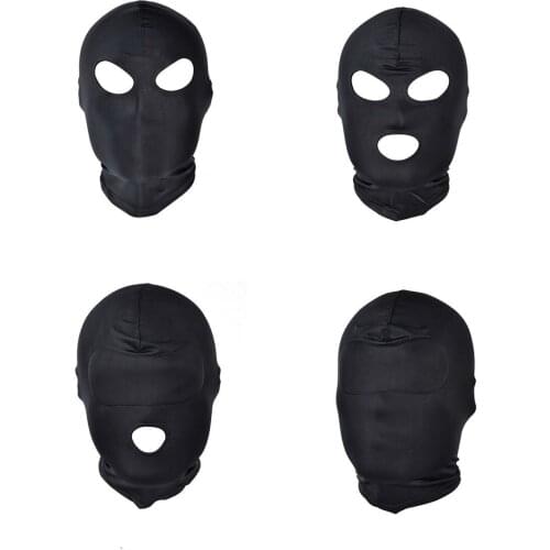 SexyToys Open Mouth Eye Bondage Party Mask Cosplay Slave punish Headgear Mask Exotic Apparel Sex Products BDSM Fetish Mask Hood