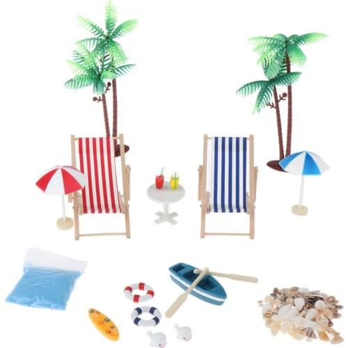 1/12 Miniature Beach Life Scene Toys Fairy Ornaments Garden - Chair