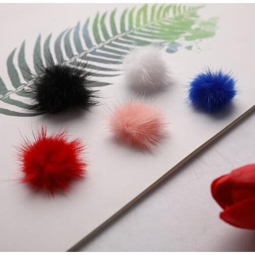 10PCS Cute Nails Art Design Mini Pom Poms Mink Fur Ball DIY Pompoms For Nail Art Or Sewing Supplies