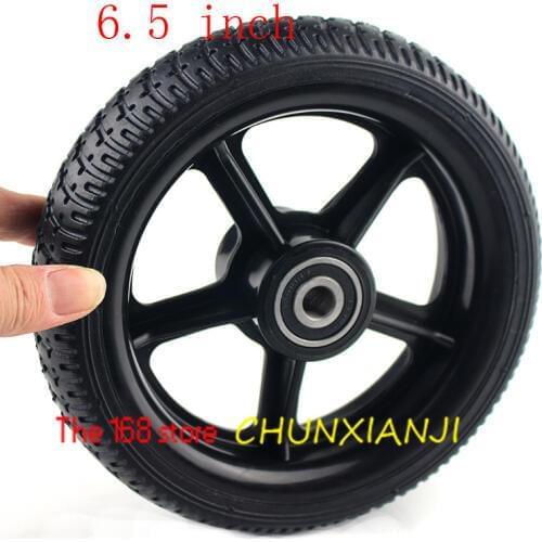 2pcs 6.5 Inch Solid Wheel Thickening and Puncture Proof for Electric Scooter Smart Folding Electric Longboard Hoverboard