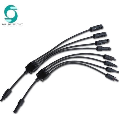 4Y Branch Parallel Connection Electrical Connector Photovoltaic 30A 1000V Solar Panel Cable Wire