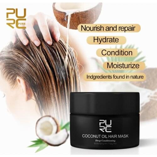 50 Ml Hair Care Mask Reduce Split Ends Prevent Hair Loss Natural Coconut Moisturizing Hair Masque And Treatment Repair Dryness