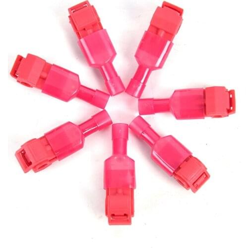 50Pcs Red&Blue Quick Electrical Cable Connectors Snap Splice Lock Wire Terminals Crimp
