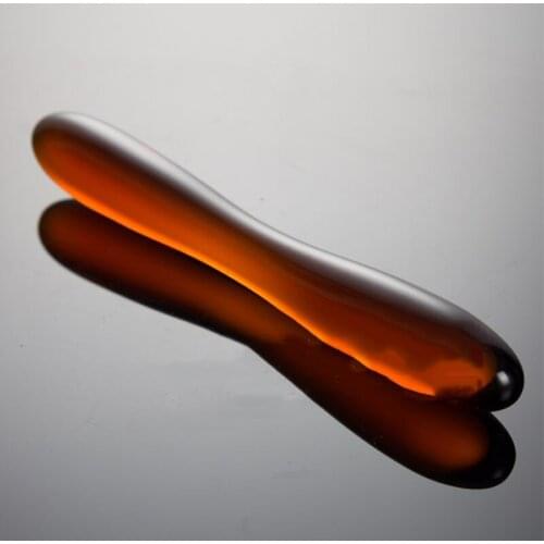 New 18 cm crystal glass anal toy dildo double head hole crystal dildo butt plug G-spot stimulator female male gay sex toy