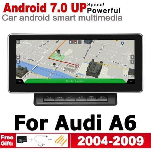 Android GPS Navigation car Radio for Audi A6 4F 2004 2005 2006 2007 2008 2009 WIFI HD Touchscreen AUX support WiFi Navi Stereo