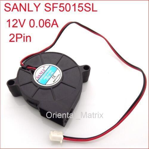 Free Shipping SF5015SL 12V 0.06A 50*50*15mm Ultra Quiet Humidifier Turbo Cooling Fan