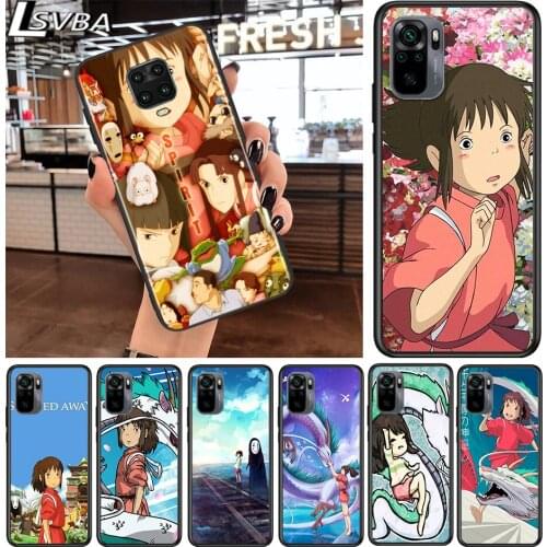 Anime Spirited Away for Xiaomi Redmi Note 10 10S 9 9T 9S 9Pro Max 8T 8Pro 8 7 6 5 Pro 5A 4X 4 Soft Black Phone Case