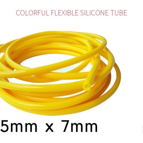 Colorful Flexible Silicone Tube ID 5mm x 7mm OD Food Grade Non-toxic Drink Water Rubber Hose Milk Beer Soft Pipe Connector