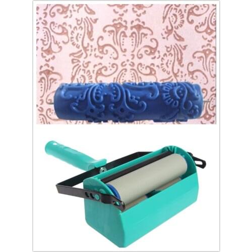 Two-color Wall Decoration Paint Spraying Machine with 7 Inch Roller Brush Tool Paint Brushes for Wall Hand Roller Brayer 043C