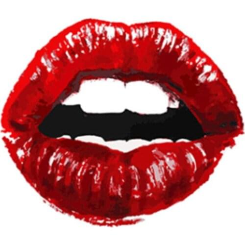 Bright Red Lips 40x50CM Figure Painting By Numbers Wall Art Picture Acrylic Painting For Home Decoration Drop Shipping 60x75cm