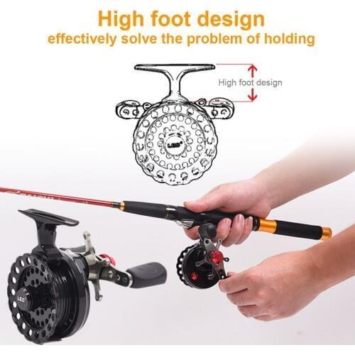 LEO DWS60 4 + 1BB 2.6:1 65MM Fly Fishing Reel Wheel with High Foot Fishing Reels Left Hand Fishing Reel Wheels