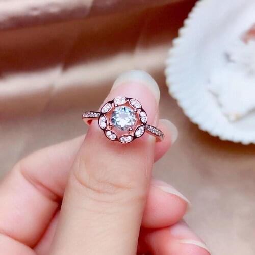 Bijou gemstone ring 925 silverjewelry light blue and green color natural gem March birthstone birthday gift round happy gem