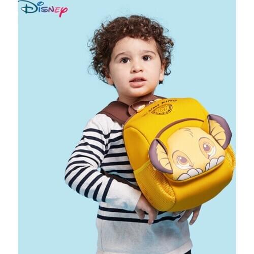 2020 Hot Disney Children Baby School Bag Kindergarten Boy Girl Original Lion King Cartoon Baby Anti-lost Gift Simba Backpack