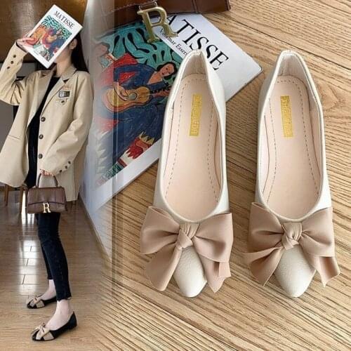 Bowknot Loafers Women Spring and Summer Fashion Classic Shallow Flats Ladies Casual Slip-On Suede Leather Footwear