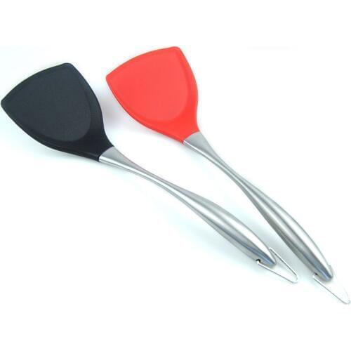 Silica Gel Non-stick Pan Shovel For Kitchen Tools Special Fried Vegetable Shovel For High Temperature Resistant Stainless Steel