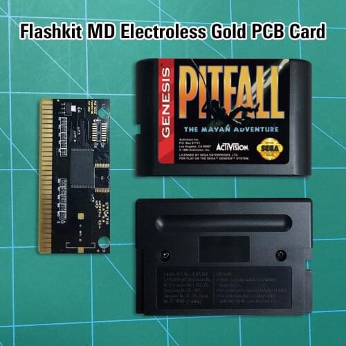 Pitfall the mayan adventures - Flashkit MD Electroless Gold PCB Card 16 bit MD Games Cartridge For MegaDrive Genesis console