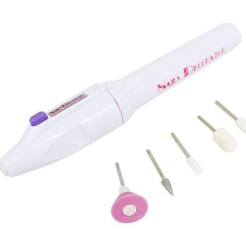 5 Bits Electric Nail Drill Machine Nail Art Equipment Pedicure Handpiece Files Carve Grinder Polisher Tool 100sets