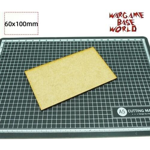 MDF Bases - Rectangle 100 x 60mm - Basing Laser Cut Wargames wood