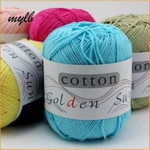 Mylb 10ball=500g Yarns Pure Baby 100% Cotton Yarn Eco-Friendly Dyed Crochet Yarn For Knitting Garn