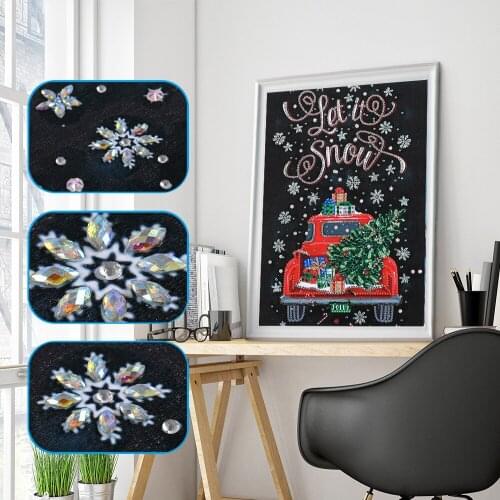 5D DIY Round Drill Diamond Painting Car Tree Special Shaped Cross Stitch Embroidery Mosaic Kit Craft Gift Home Decoration 30x40