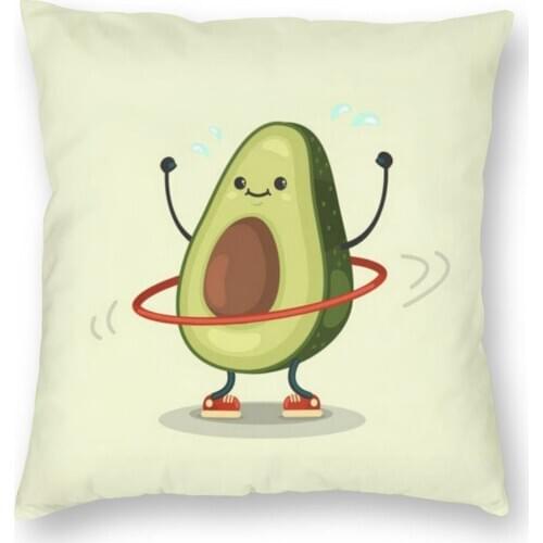New Decorative Throw Pillow Case Cartoon Avocado Pattern sweetheart Pillowcase For Home Pillow Cover 45*45cm Dropshipping