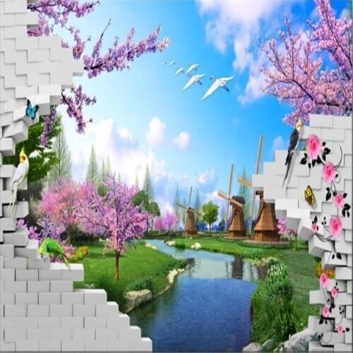 Wallpaper for walls 3 d for living room pink peach wallpapers beautiful scenery wallpapers