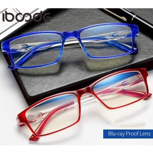 Iboode Anti Blue Light Reading Glasses Men Women Magnifying Presbyopia Hyperopia Eyeglasses Diopter 0 To +4.0 Oculos De Grau New