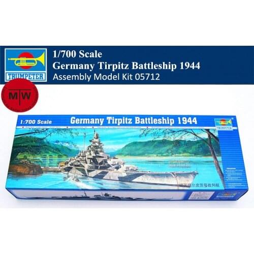 Trumpeter 05712 1/700 Scale Germany Tirpitz Battleship 1944 Military Plastic Assembly Model Kit