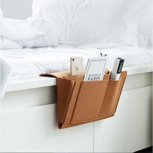 Bedside Storage Organizer Hanging Caddy Bed Holder Pockets Bed Pocket Sofa Organizer Pockets Book Felt Bed Holder Pockets