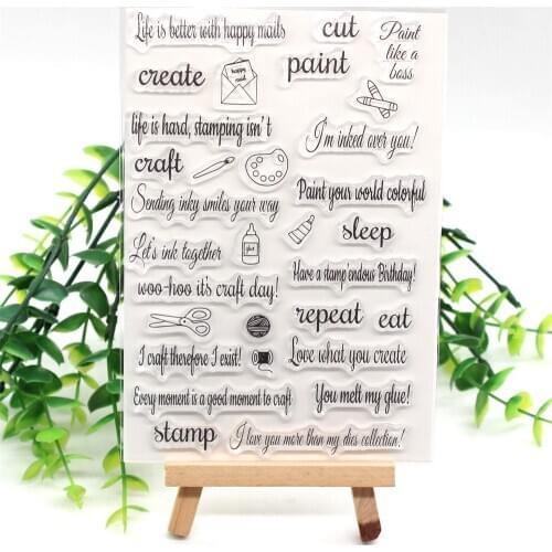 YPP CRAFT Craft Saying Transparent Clear Silicone Stamp/Seal for DIY scrapbooking/photo album Decorative clear stamp sheets