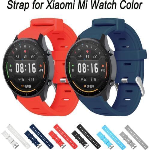 22mm Watch Band for Xiaomi Mi Watch Color Silicone Wristband Bracelet for Xiaomi Huami Amazfit Pace/Stratos 3/GTR 47mm Strap