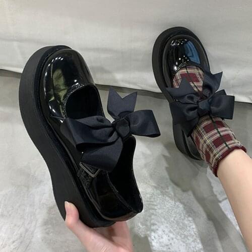 Shoes Lolita Shoes Women Japanese Style Mary Jane Shoes Women Vintage Girls High Heel Platform Shoes College Student big size 40