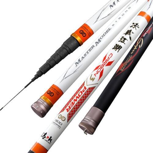 Stream Rod Ultra-light Ultra-hard Power Hand Pole Herring Fishing Rod Carbon Long Sections Canne Fishing Olta 8-13m Fish Tackle