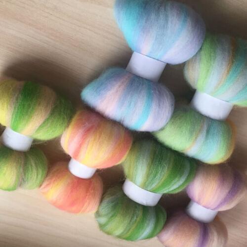 WFPFBEC 70S wool for felting combed 100% wool merino felt in needlework wool roving DIY set 10g/bag 6colors