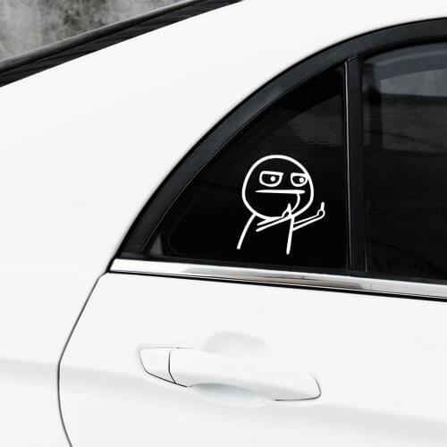 Funny Cartoon Middle Finger Car Sticker Motorcycle Decal for Mazda 6 3 CX-5 CX3 bk Peugeot 308 206 307 407 207 208 508 3008 5008